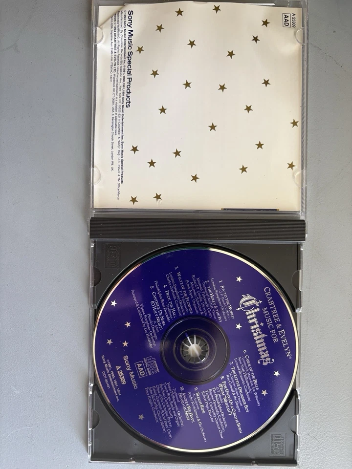 CRABTREE & EVELYN Music For CHRISTMAS Vintage 1994 Holiday Sony CD Compact Disc Foto 2 de 4