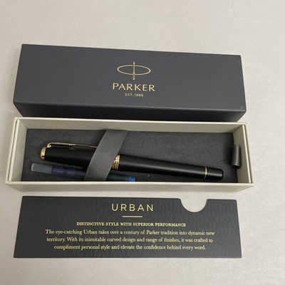 Parker URBAN IYFountain Pen  Gold Black New Unused with Box Case