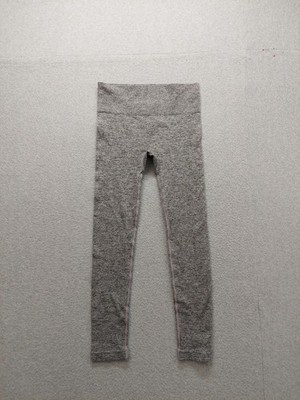Colsie Women Legging M Gray Pullover Stretch Full Compression Cropped Casual