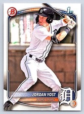 JORDAN YOST  TIGERS RC 1st card 2025 BOWMAN DRAFT #BD-162