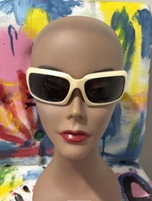 Wiley X LACEY Polarized Sunglasses Pearl White/Bronze Brown made In Italy EUC