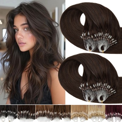 200 Strähnen Microring Harr Extensions Micro Loop Ring Echthaar Haarverlängerung