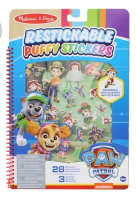 PAW Patrol Jungle Adventure-Melissa & Doug Restickable Puffy Sticker Book/Scenes