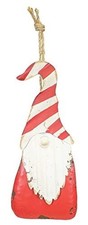 Weathered Christmas Gnome Ornament - Red