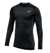 Nike Men's Pro Tight Long Sleeve Training Tee-Black-XL-NEW in BAG