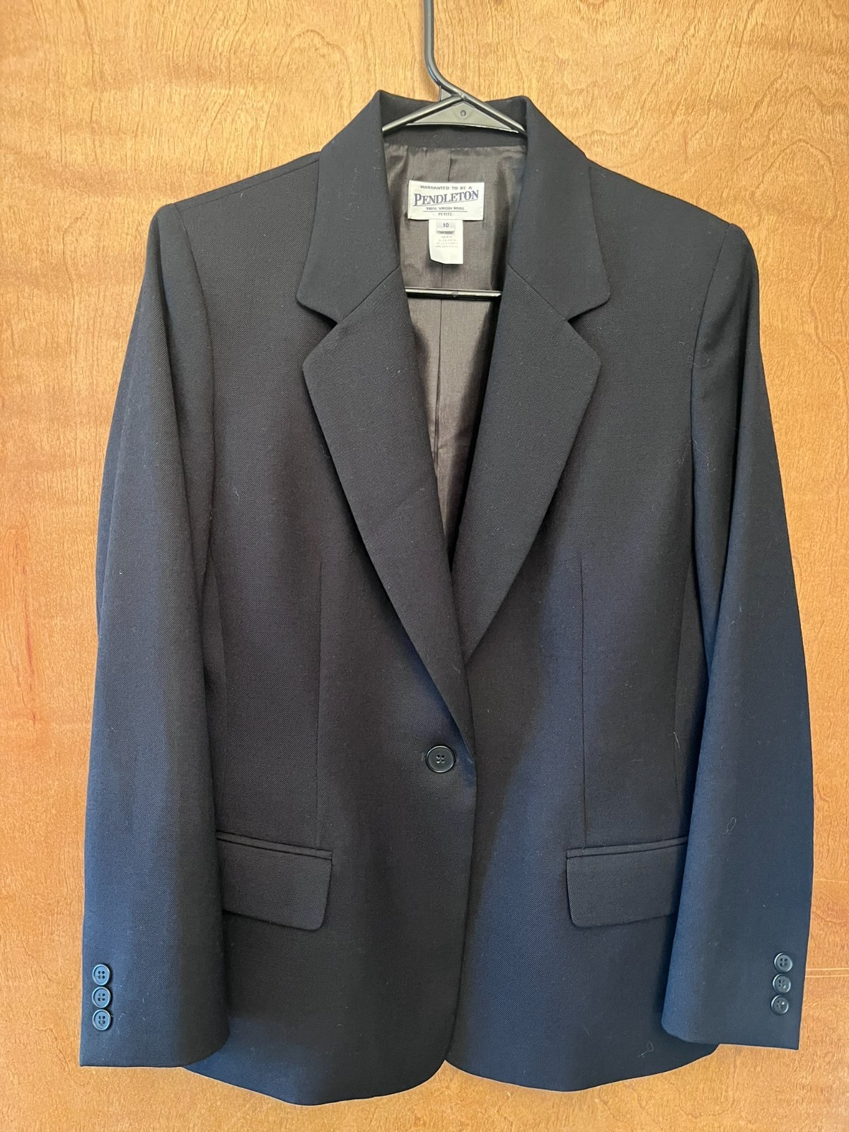 Pendleton 100% Virgin Wool Blazer Jacket Black Wo… - image 1