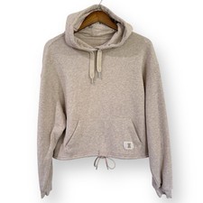Savage x Fenty Essential Fleece Pullover Drawstring Hoodie M 8-10 Beige Latte