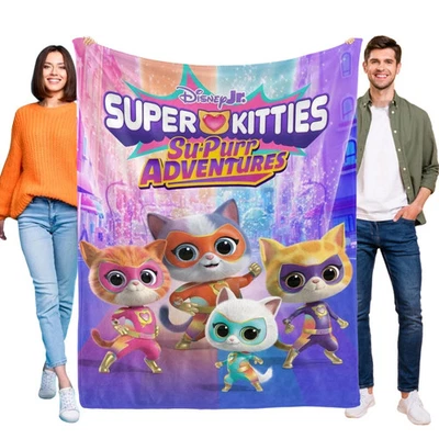 FLEECE BLANKET 20 Super Kitties Blanket Disneyland Christmas Fleece Blanket