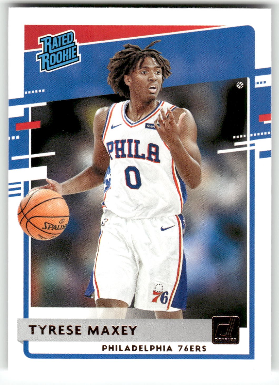 2020-21 Donruss #211 Tyrese Maxey Rated Rookie RC