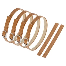 2 Pair Replacement Ankle Strap for Heels Shoe Bands, Matte Light Brown