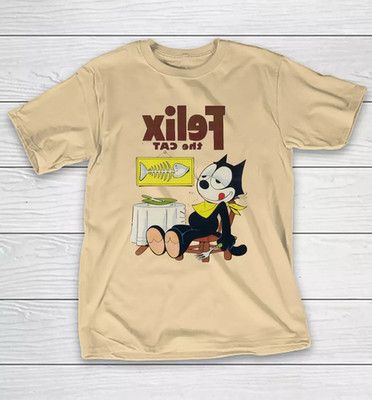 Felix the Cat Hungry Fish Sand Color T Shirt Full Size S-5XLTT486