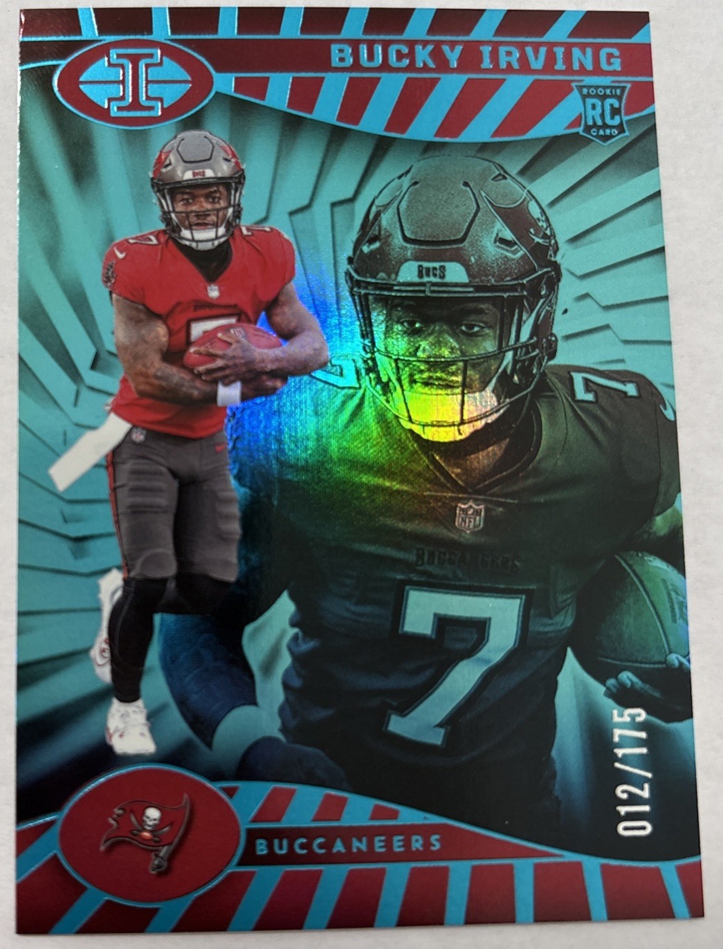 2024 Panini Illusions - Bucky Irving #85 Trophy Collection Teal /175 (RC)