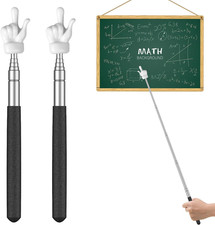 2 Pcs Telescopic Teachers Pointer Mini Retractable Finger Pointer Stick for Clas