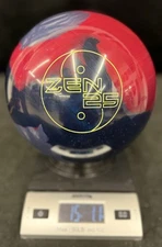 900 GLOBAL ZEN 25 15LBS USED BOWLING BALL, PROFESSIONALLY PLUGGED