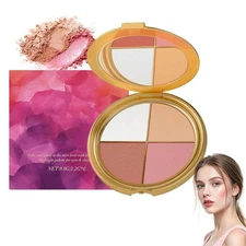 Eye & Cheek Palette- Eyeshadow and Highlighter Makeup, Highlighting Eye & Cheek 