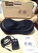 Naipo Shiatsu Pillow Neck & Back Massager with Heat Model MGP-129G