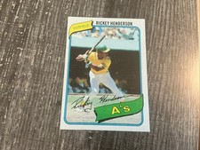 1980 Topps - Rickey Henderson Rookie Card  #482 Oakland A’s EX