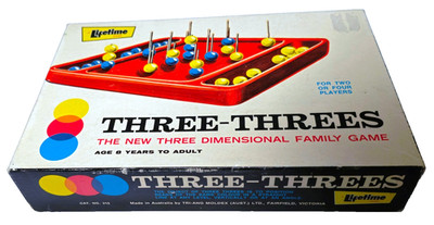 Lifetime   THREE-THREES   The New Three Dimensional Family Game   Tri-ang