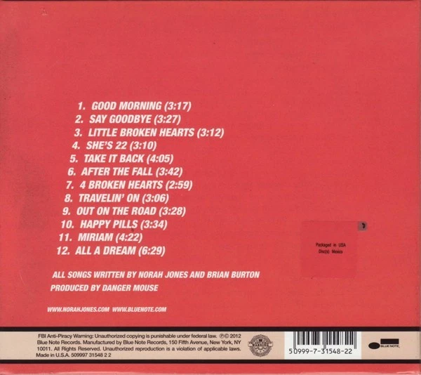 1 CENT CD Norah Jones – ...Little Broken Hearts / Contemporary Jazz - Image 3 of 3