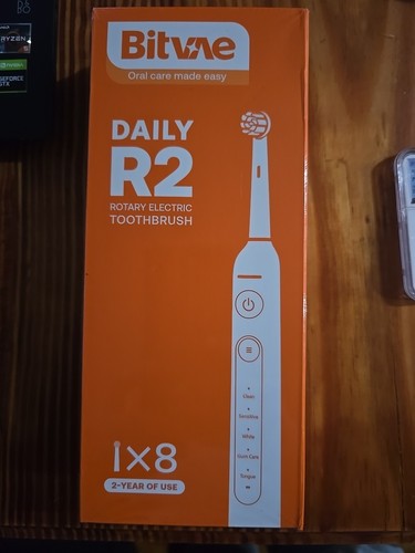 Bitvae Ultrasonic Toothbrush With 8 Replacement Brush Heads Pink New In Sealed