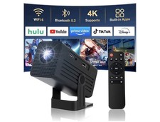 Mini Projector WiFi Bluetooth Movie Projector 1080P HD,Auto Keystone Correction