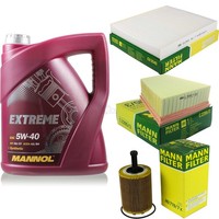 MANN-FILTER Inspektionspaket 5L Mannol Extreme 5W-40 FüR Vw Polo 1.9 Sdi Skoda