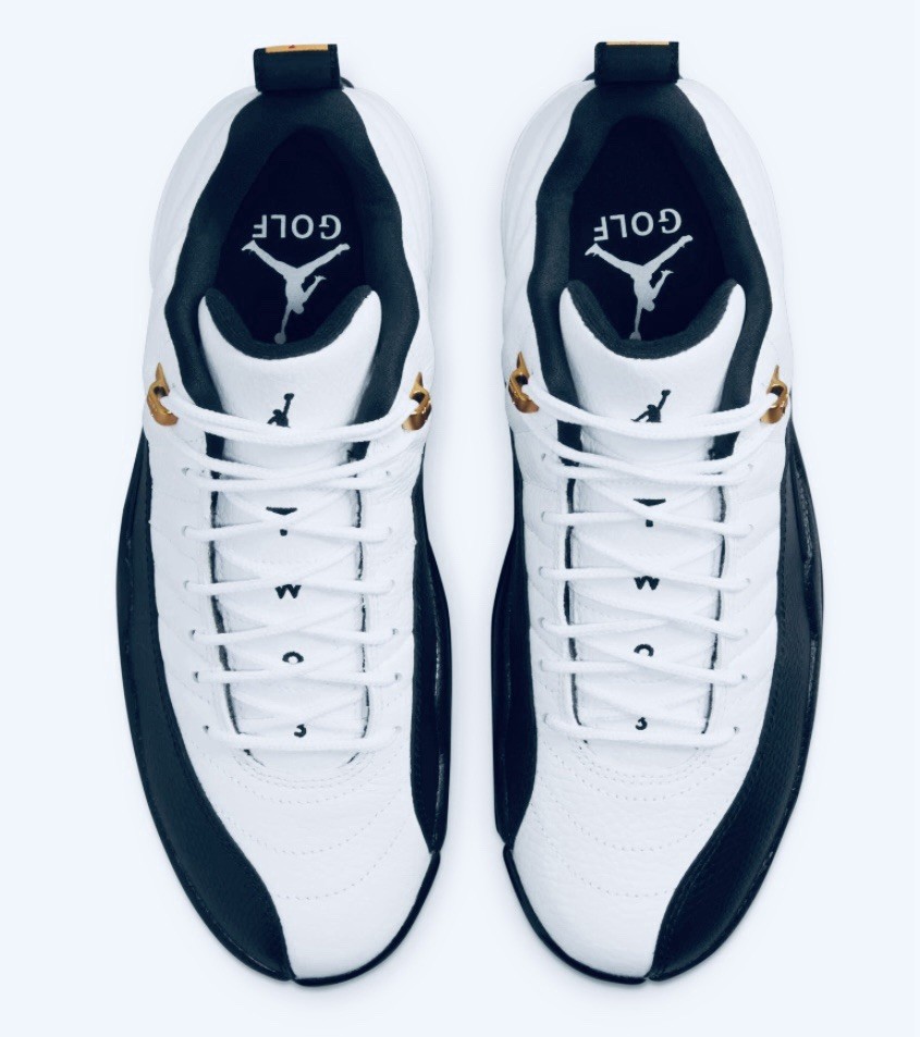 Air Jordan Retro XII 12 Low Golf Shoe Taxi Black White