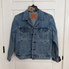 Levi's Men's The Trucker Jacket Size S Blue Denim Classic Button Up Jean Coat
