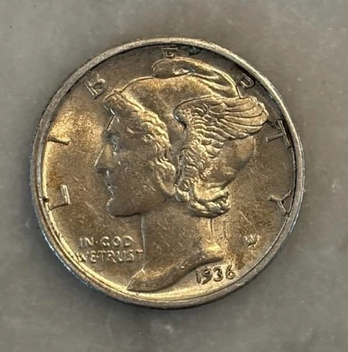 1936-D Mercury Dime - AU - About Uncirculated - 90% Silver