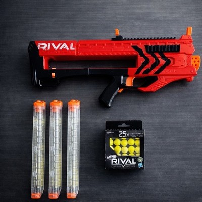 NERF Rival ZeusMXV2100 Magazines 25 Yellow Foam Balls 2018 Ages 8-11 12-16 Years
