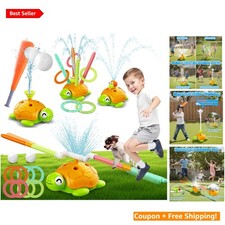 Colorful 4-in-1 Turtle Water Sprinkler Toy - Ultimate Summer Fun for Ages 3-12