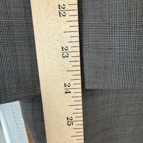 Lauren Ralph Lauren Suit Mens 44R Taupe Glen Check 2 Button Wool Pants 35x28 - Picture 6 of 21