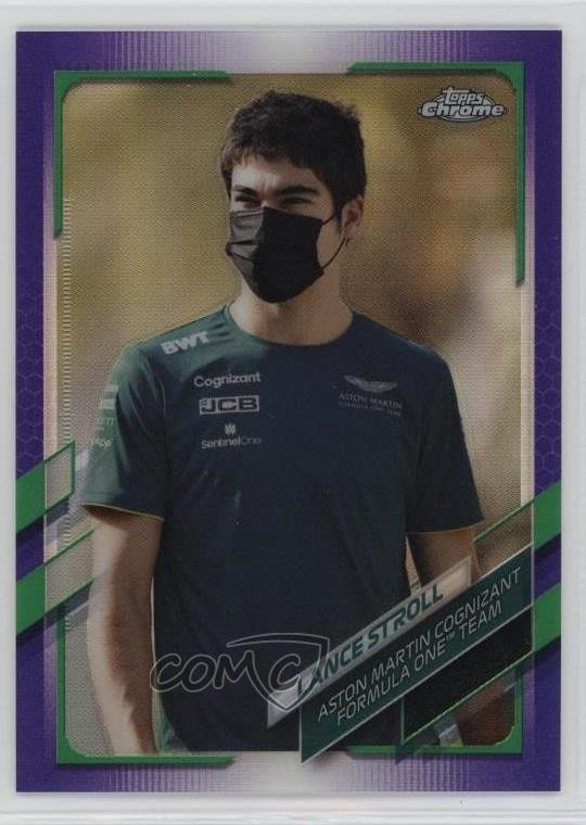 2021 Topps Chrome Formula 1 F1 Racers Purple & Green Refractor Lance Stroll vv7
