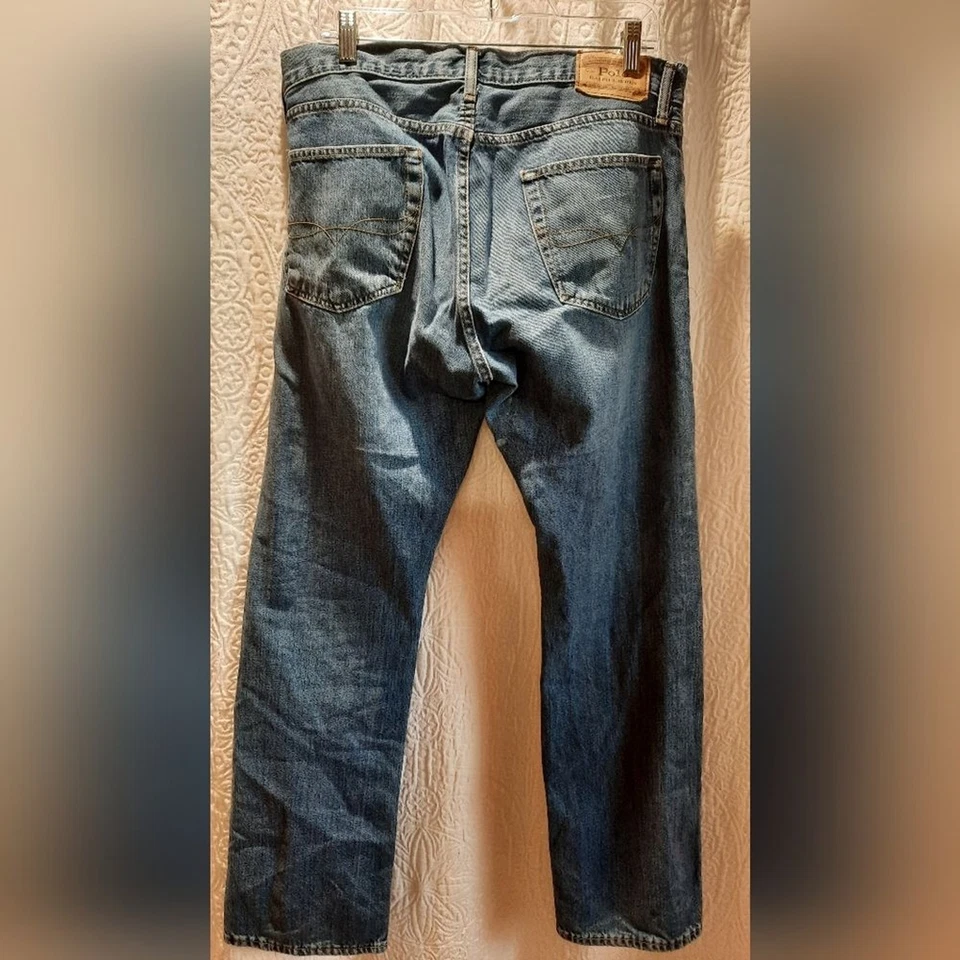 Pantalones de mezclilla Polo Ralph Lauren para hombre 34x34 The Classic Fit azul preppy clásicos Foto 4 de 4