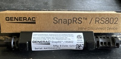 Generac SnapRS RS802 Inline Disconnect Device