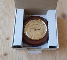 Fischer Wand-Barometer rund, Luftdruck,  Druckmessgerät, Echtholz - Gehäuse