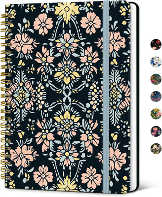 Lined Spiral Notebook Journal for Women A5(5.8'' × 8.3''), Cute Hardcover Notebook