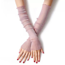 Summer Lace Sun Protection Sleeves for Women, Ice Sleeves, Thin and Long Arm Cov