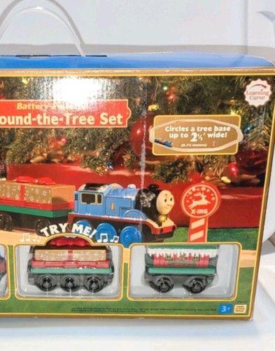 Vtg Thomas & Friends Xmas Train Around-The-Tree Set Musical NEW Unused Boxed '05 - Picture 2 of 23