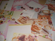 Kawaii San-X Crux Kamio Rilakkuma SAMPLE LOT Stickers, Letter Set, Memo Sheets