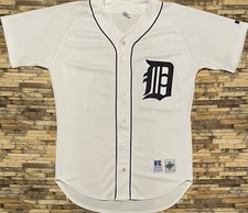 Vintage Russell Athletic MLB Detroit Tigers Brad Ausmus Baseball Jersey