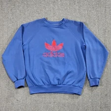 VTG Adidas Crewneck Sweatshirt Mens Size XL See Meas! Long Sleeve Spell Out Logo