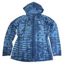 The North Face Womens S Jacket Blue Lightweight Windbreaker Hiking Zip Packable