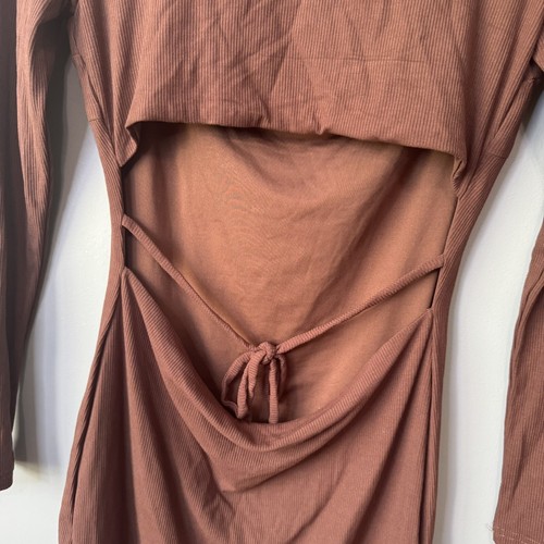 Mini robe marron princesse Polly Nolan. Dos découpé manches longues. Neuf avec étiquette. Taille 8 - Photo 7/14