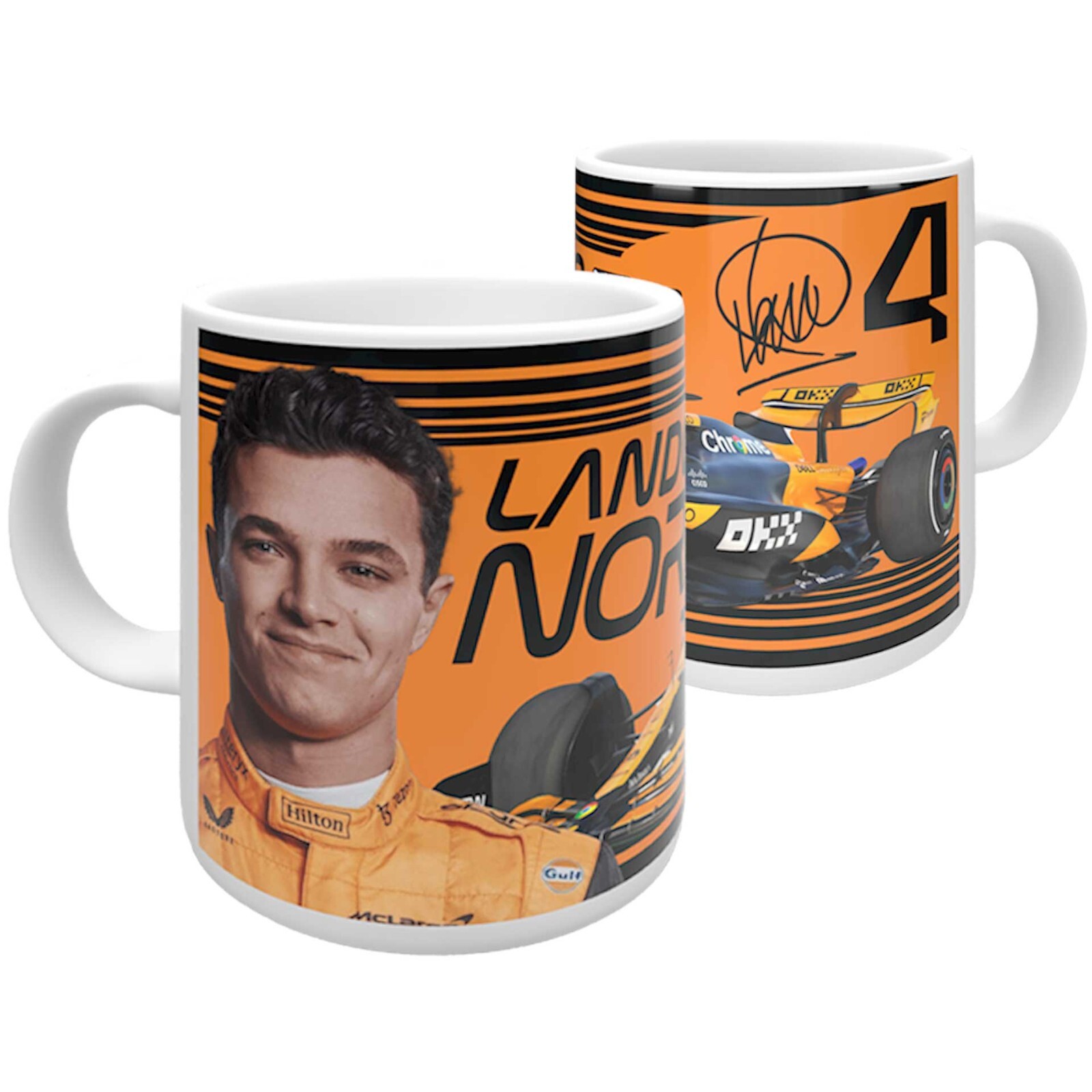 Norris Mug F1 - 11 oz capacity Orange/Black