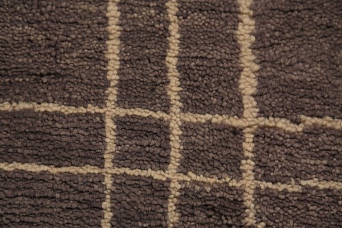 Unique Luxury Hand-Knotted Moroccan Rug Brown Bedroom Centerpiece 5x8 ft - Picture 12 of 21