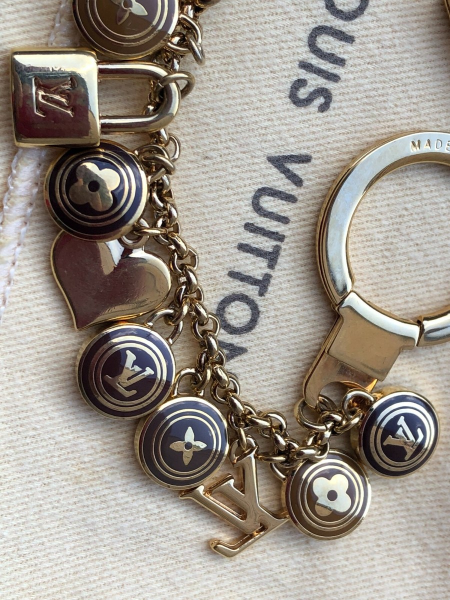 LOUIS VUITTON Bag charm Key chain holder ring AUTH Porto cle LOUIS VUITTON Bag charm Key chain holder ring AUTH Porto cle
