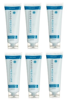 Kaeso Pediküre Pfefferminze & Blaubeere Twist Fußmaske 250ml 6er Pack