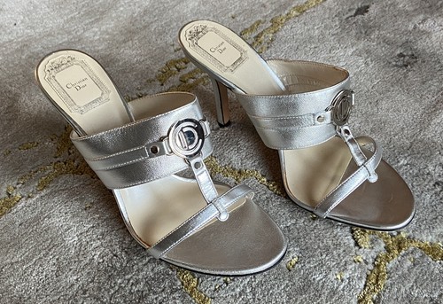 dior silver sandals