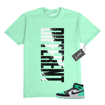 1 Green Glow Black White Mint Dunk Air Force T Shirt to Match DFRNT Jordan